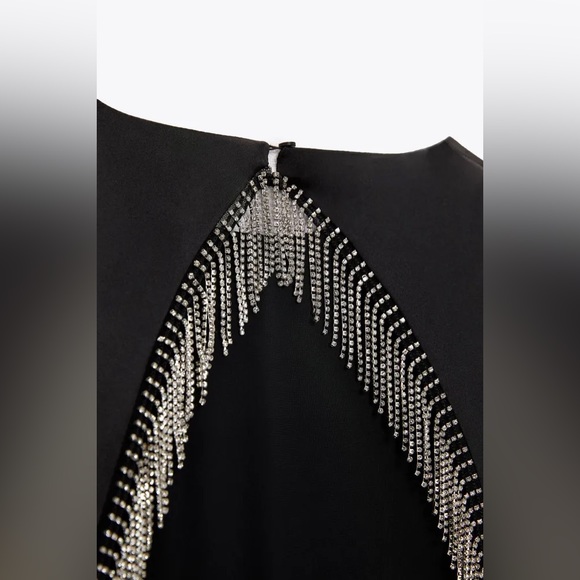 RHINESTONE SATIN EFFECT TOP - Picture 4 of 6